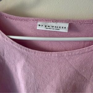 bryn Walker Light Pink Scoop Neck oversized Knit Top size L